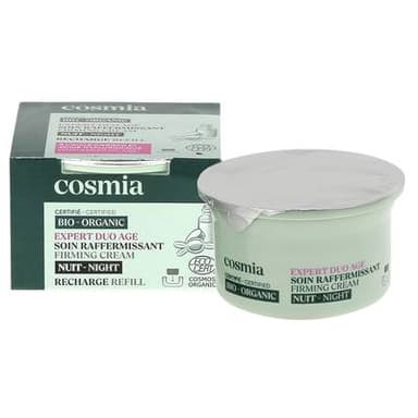 COSMIA Crème de nuit raffermissante bio à l'huile d'Argan et acide hyaluronique rechrge, 50ml