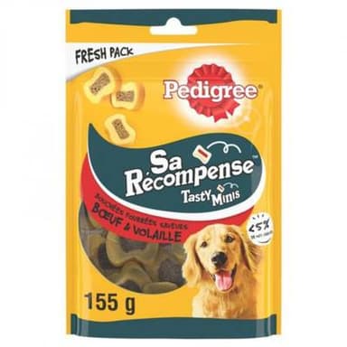 Pedigree Sa Récompense - Bouchées fourrées au boeuf pour chien adulte, 155g