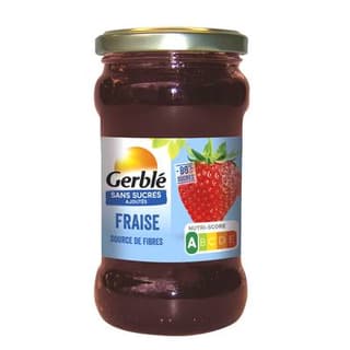 Gerblé Sans Sucres Ajoutés Fraise à tartiner -89% de sucres en moins, 320g