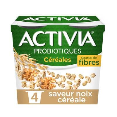 Activia Yaourt Céréale Noix Bifidus, 4x120g