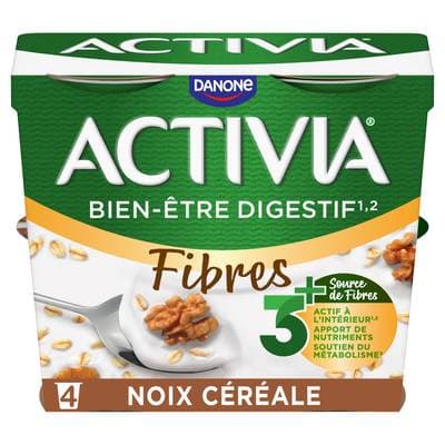 Activia Yaourt Céréale Noix Bifidus, 4x120g
