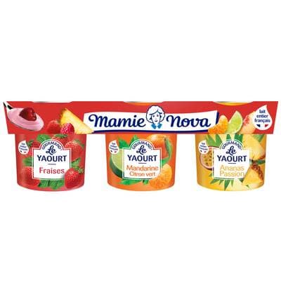 Mamie Nova Gourmand panaché aux fruits, 6X150g