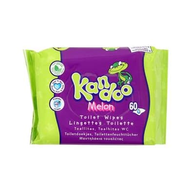 Kandoo Lingettes toilettes melon, 60 pièces