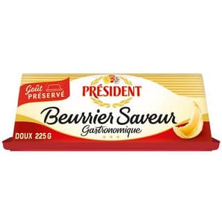 Président Beurrier doux saveur gastronomique, 225g