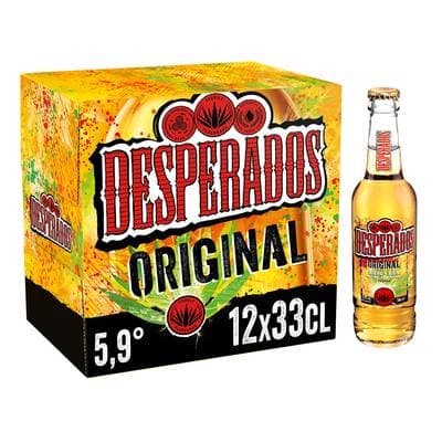Desperados Bière aromatisée à la tequila 5.9°, 12x33cl