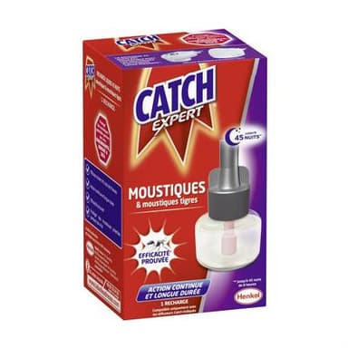 Catch Recharge liquide électrique 45 nuits anti-moustiques sans odeurs, 1 pièce