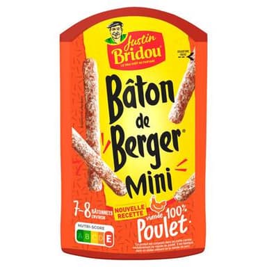 Justin Bridou Mini Bâton de Berger Poulet, 80g