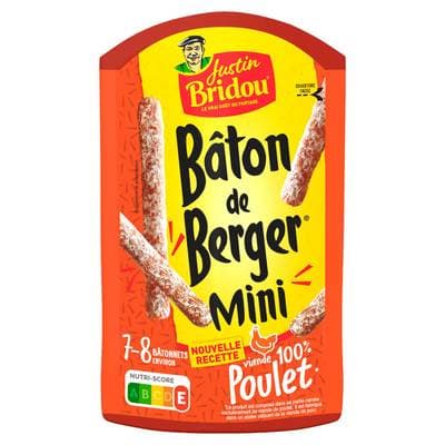 Justin Bridou Mini Bâton de Berger Poulet, 80g