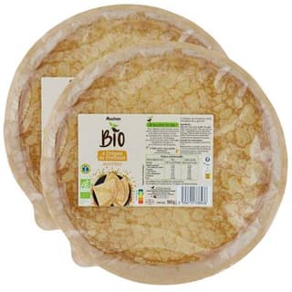 Auchan BIO Crêpes Sucrées au Froment Bio, Lot de 2x160g