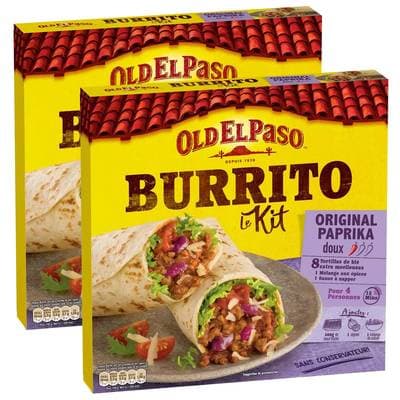 Old el Paso Kit pour burritos original doux, Lot de 2x510g