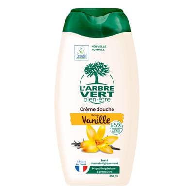 L'Arbre Vert Bien-Etre Crème de Douche Parfum Vanille PH Neutre et Hypoallergénique, 260ml