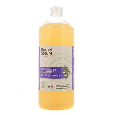Douce Nature Savon de Marseille liquide à l'huile d'olive et Lavande Cosmébio, 1L