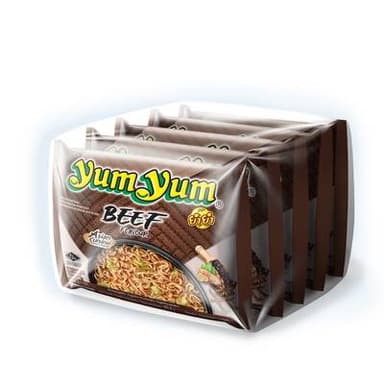 Yum Yum Soupe Nouilles Instantanées Saveur Boeuf, 5x60g