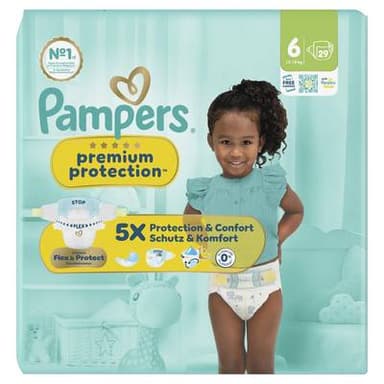 Pampers Premium Protection Pants Couches Premium Protection 13-18kg - Taille 6, 29 couches