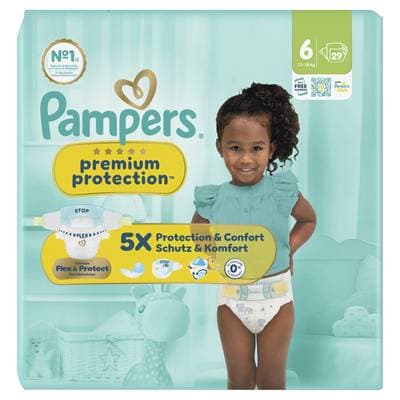 Pampers Premium Protection Pants Couches Premium Protection 13-18kg - Taille 6, 29 couches