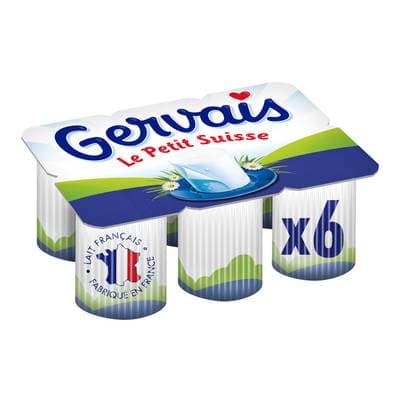 Gervais Petits suisses nature 9.5% mg, 6x60g