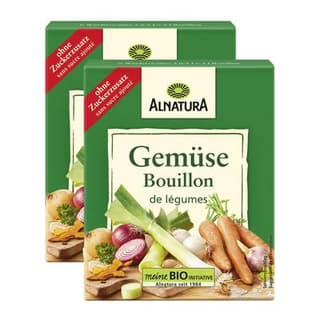 Alnatura Bouillon Cube légumes bio - 6 cubes, Lot de 2 - 6x11g