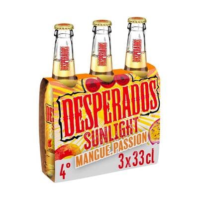 Desperados Bière aromatisée tequila mangue passion 4°, 3x33cl