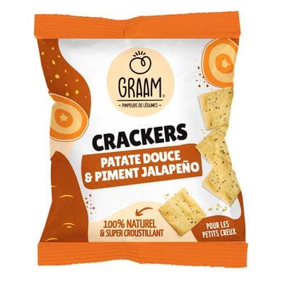 Graam Crackers Patate Douce et Piment Jalapeno, 30g