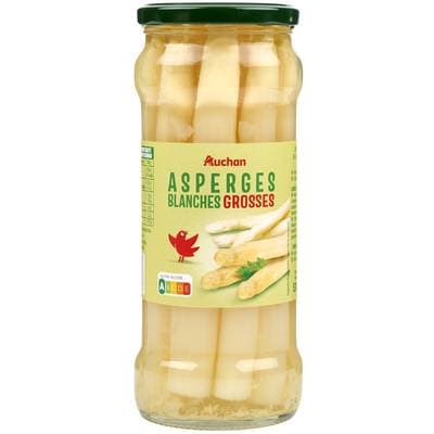 Auchan Asperges blanches grosses en bocal, 320g