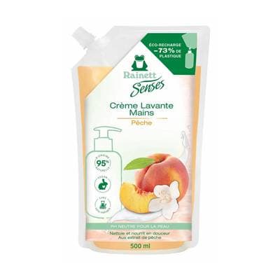 Rainett Recharge cràme lavante mains pêche, 500ml