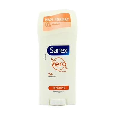 Sanex Déodorant Stick Dermo sensitive peaux sensibles zéro %, 65ml