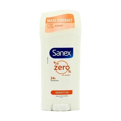 Sanex Déodorant Stick Dermo sensitive peaux sensibles zéro %, 65ml