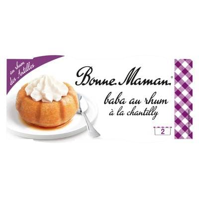 Bonne Maman Baba au rhum chantilly, 2x140g