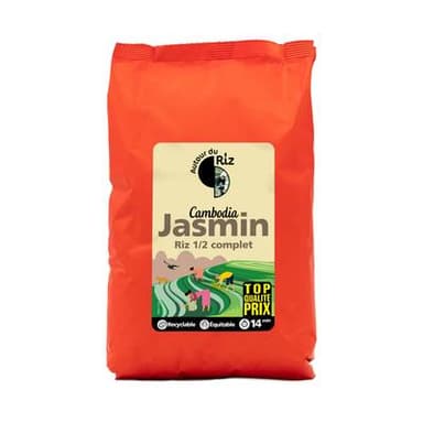 Autour Du Riz Riz Jasmin bio demi-complet, 2KG