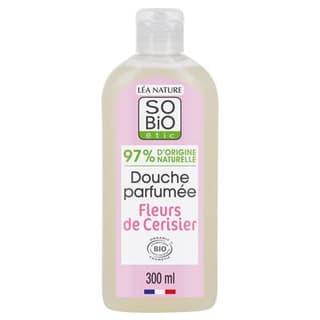 SO'BIO ETIC Gel douche Parfum Fleurs De Cerisier, 300ml