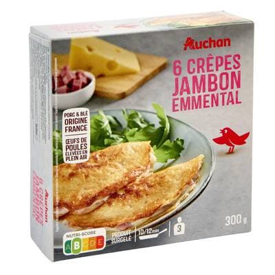 Auchan Crêpe jambon emmental, 300g