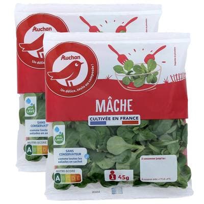 Auchan Mâche Origine France, Lot de 2x45g