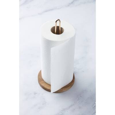 Point virgule Porte essuie-tout en bois d'acacia