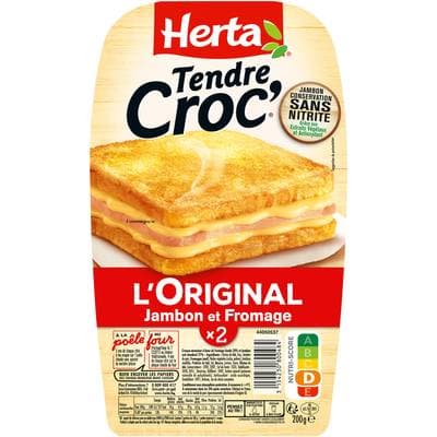 Herta Croque-Monsieur Jambon Fromage, 2x100g