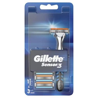 Gillette Rasoir Sensor 3 +3 recharges lames, 1 pièce