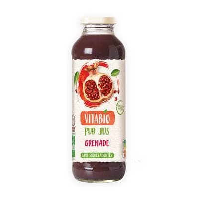 Vitabio Pur jus de Grenade Bio sans sucres ajoutés, 50cl