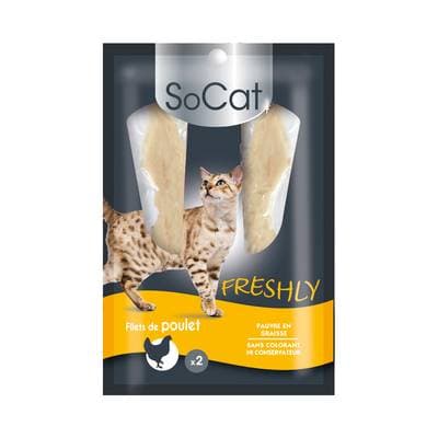 Riga Socat Filets de poulet Freshly - Friandise pour chat, 2x12,5g