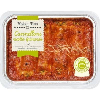 Maison Tino Cannelloni Ricotta Epinards, 3/4 Parts - 750g