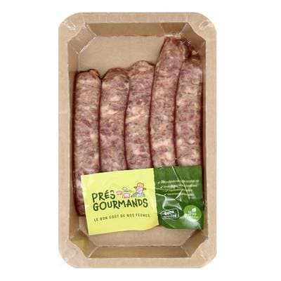 Prés Gourmands Chipolata Nature Bio, 5x50g