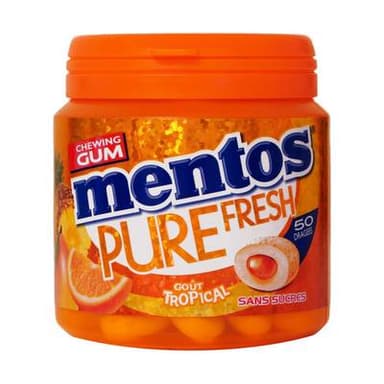 Mentos Chewing-gum tropical pure fresh sans sucres, 100g