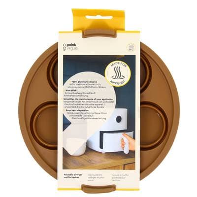 Point virgule Moule à muffins pliable pour airfryer en silicone platine Cumin
