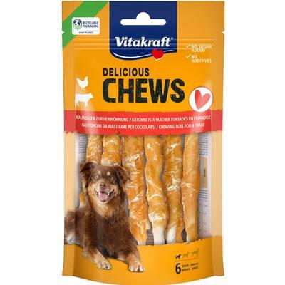 4008239582584 - Vitakraft Deli Chew - Bâtonnets à mastiquer Poulet taille S - Friandise Récompense pour petit chien x6