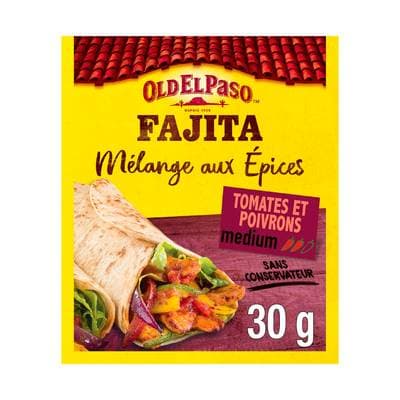 Old el Paso Mélanges aux épices pour fajita tomates et poivrons medium, 30g