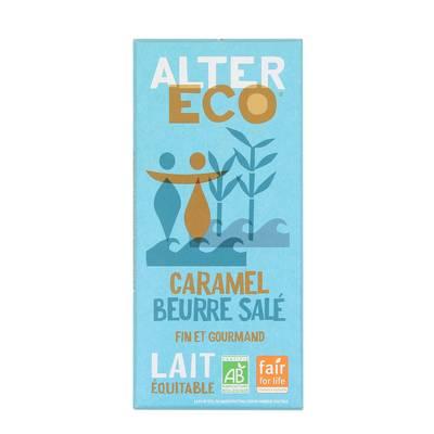 Alter Eco - Commerce Equitable - Chocolat lait caramel beurre salé 36% Cacao Bio du Pérou