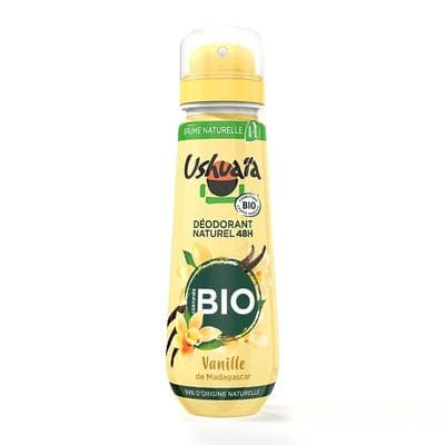 Ushuaïa Déodorant spray compressé Bio Efficacité 48h Vanille de Madagascar, 75ml