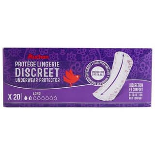 Auchan Discreet protège lingerie long, 20 pièces