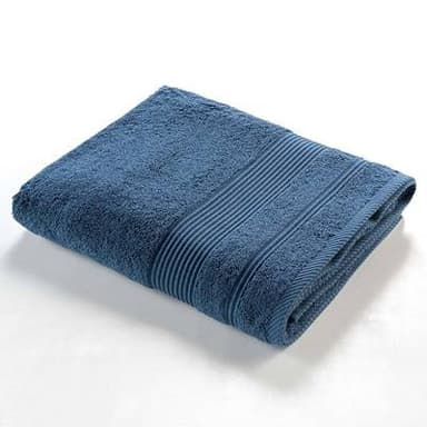 Douceur D Interieur Drap de bain éponge unie bleu Saphir, 90 x 150 cm 1 pièce