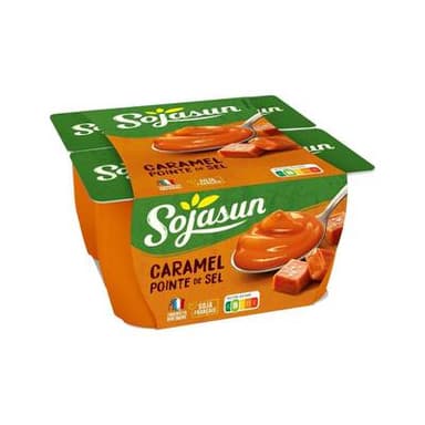 Sojasun Dessert Végétal Soja Caramel Salé, 4x100g