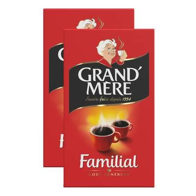 Grand Mère Café Moulu familial, Lot de 2x250g