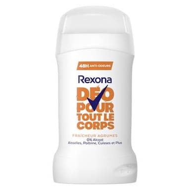Rexona Déodorant stick Agrumes 0% alcool corps, 50ml